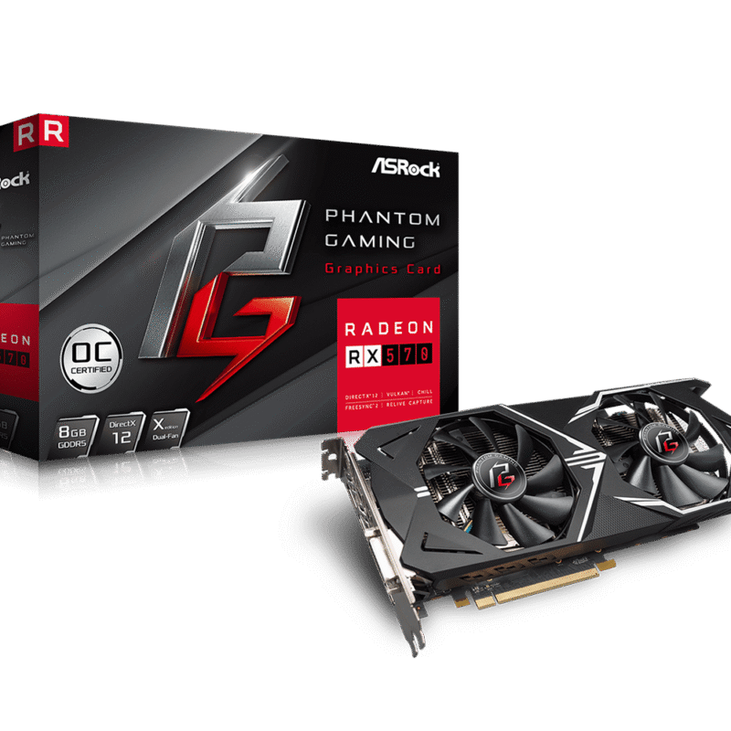 RX 570 8GB ASRock Phantom S/ CAJA