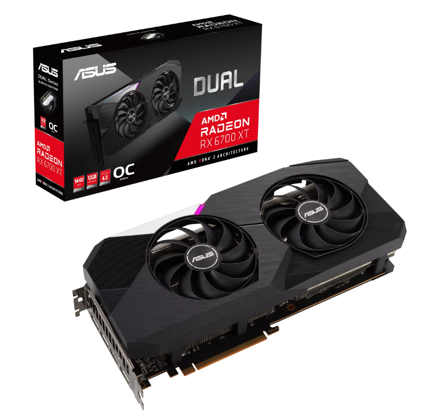 Placa de video RX 6700 XT ASUS 12GB en Mobo MDP