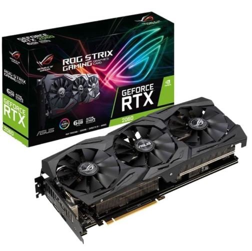 Placa de video 2060 asus rog evo de frente