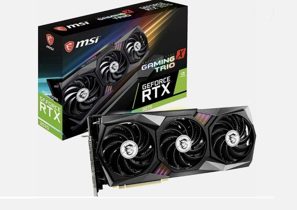 Placa de video 3070 GAMING X TRIO de frente