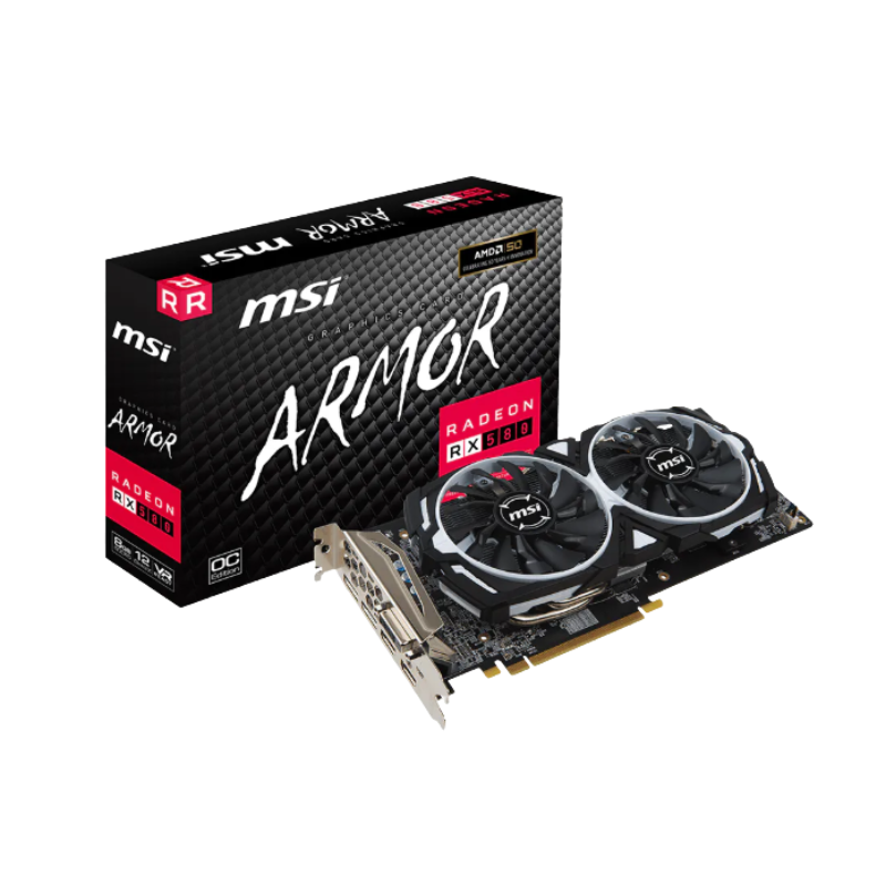 Placa de video 580 8gb msi de frente